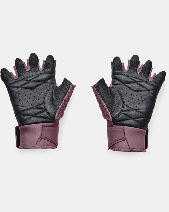 Women's UA Medium Training Gloves, Purple, pdpMainDesktop image number 1